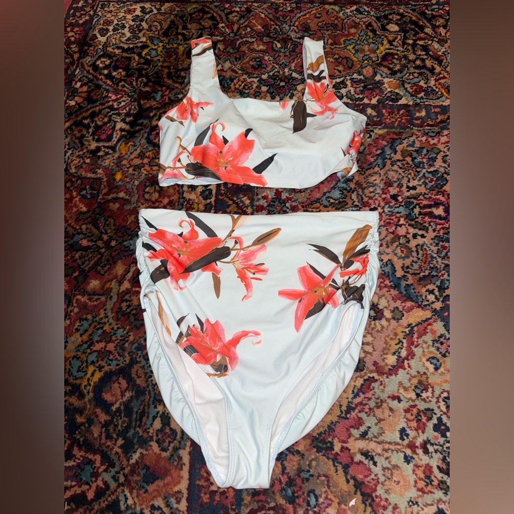 Albion Fit Floral Highwaisted Swimsuit